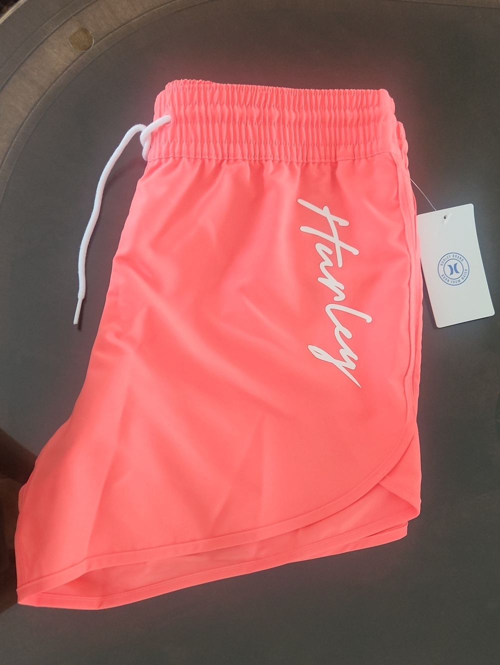 HURLEY Board Shorts. NEW In Pkg! Bright Coral Pink Color. Pocket In Back